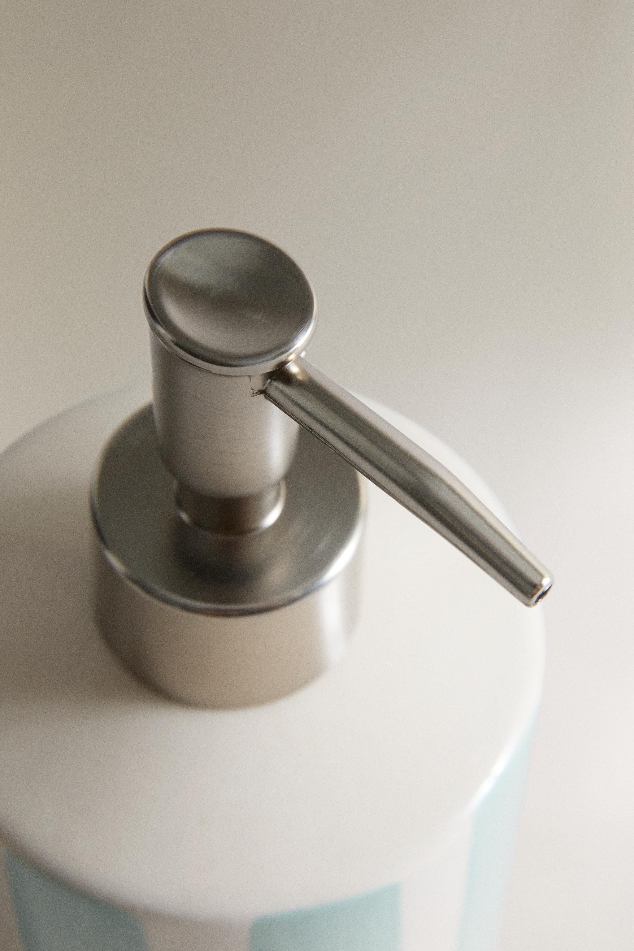 DISTRIBUTEUR SAVON CÉRAMIQUE RAYURES